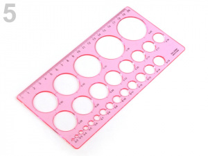 Plastová šablona kruhy