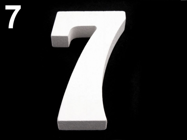 3D dekorace číslice, otazník, vykřičník výška 8 cm