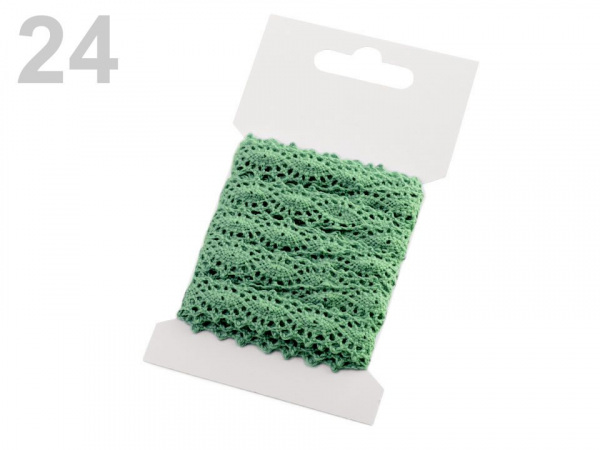 Bavlněná krajka šíře 12 mm paličkovaná