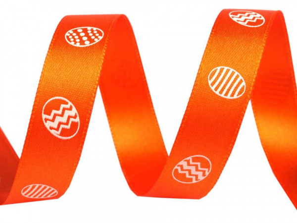 Velikonoční saténová stuha vajíčka šíře 15 mm