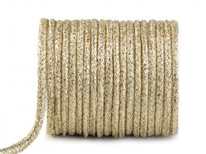 Oděvní / dekorační šňůra  Ø4 mm s lurexem