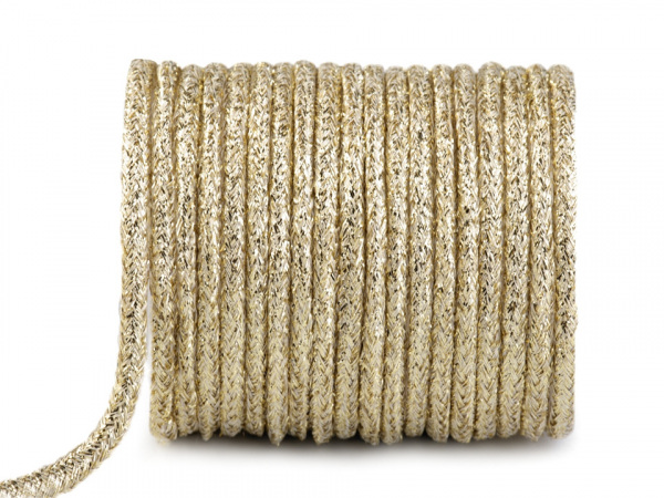 Oděvní / dekorační šňůra  Ø4 mm s lurexem