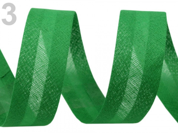 Šikmý proužek bavlněný šíře 20 mm zažehlený