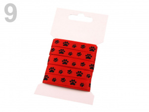 Rypsová stuha potisk tlapky šíře 10 mm