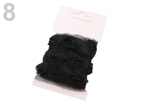 Prýmek na tylu šíře 20 mm s růžemi