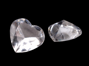 Dekorační diamanty 18x18 mm srdce