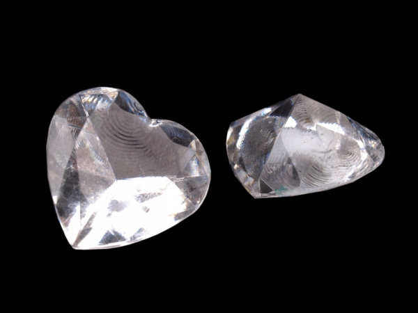 Dekorační diamanty 18x18 mm srdce