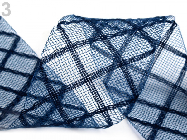 Modistická krinolína na vyztužení šatů a výrobu fascinátorů šíře 4,5 cm