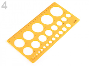 Plastová šablona kruhy