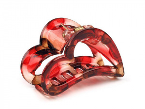 Skřipec do vlasů 4x6,2 cm srdce