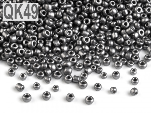 Rokajl 12/0 - 2 mm metalický, neprůhledný