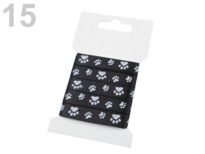 Rypsová stuha potisk tlapky šíře 10 mm