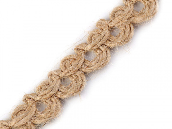 Jutový prýmek šíře 12 mm