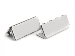 Kovová koncovka na plochou šňůru šíře 25 mm