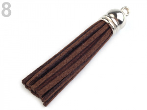 Přívěsek střapec délka 55 mm hnědá