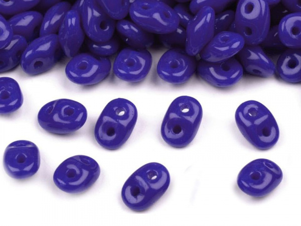 Dvoudírkový rokajl Matubo SuperDuo neprůhledný 2,5x5 mm