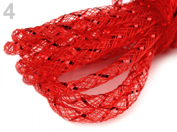 Dekorační dutinka k aranžování Ø4,5 mm s lurexem