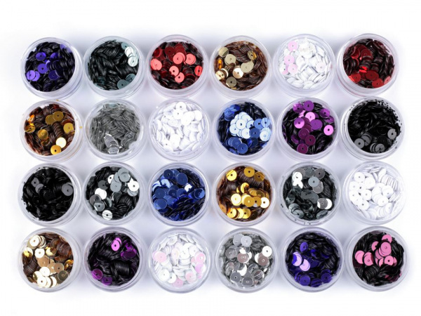 Flitry hladké Ø6 mm v krabičce 5 g