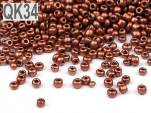 Rokajl 12/0 - 2 mm metalický, neprůhledný