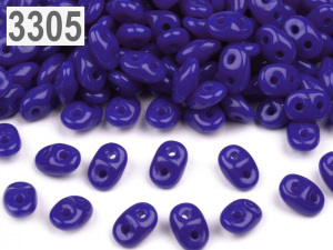 Dvoudírkový rokajl Matubo SuperDuo neprůhledný 2,5x5 mm