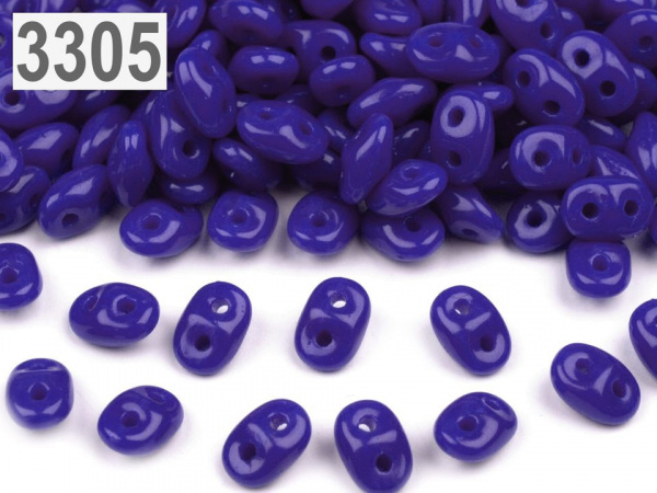 Dvoudírkový rokajl Matubo SuperDuo neprůhledný 2,5x5 mm