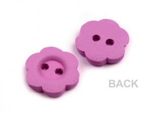 Dřevěný dekorační knoflík květ