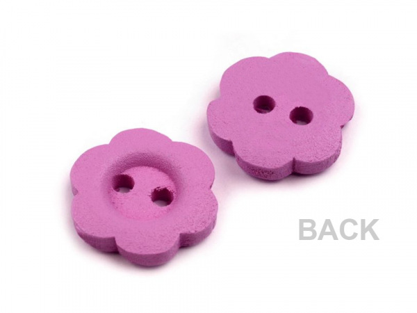 Dřevěný dekorační knoflík květ