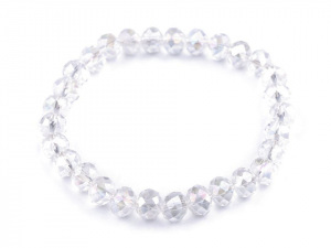 Náramek pružný z broušených korálků