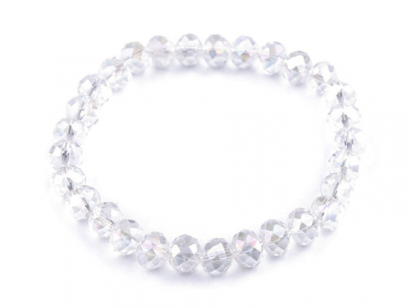 Náramek pružný z broušených korálků