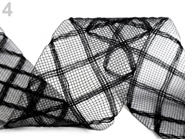 Modistická krinolína na vyztužení šatů a výrobu fascinátorů šíře 4,5 cm