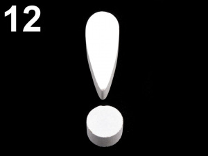 3D dekorace číslice, otazník, vykřičník výška 8 cm