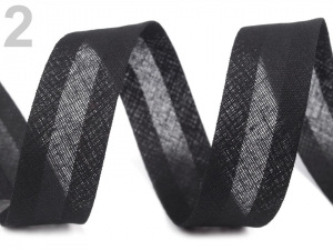 Šikmý proužek bavlněný šíře 20 mm zažehlený