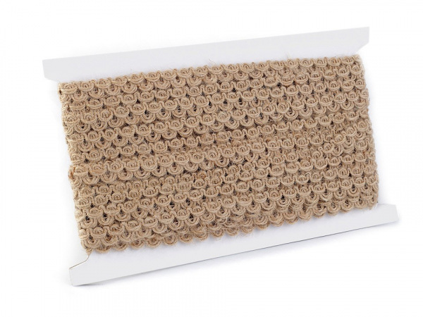 Jutový prýmek šíře 12 mm