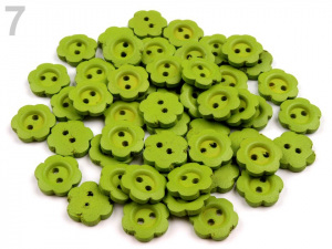 Dřevěný dekorační knoflík květ