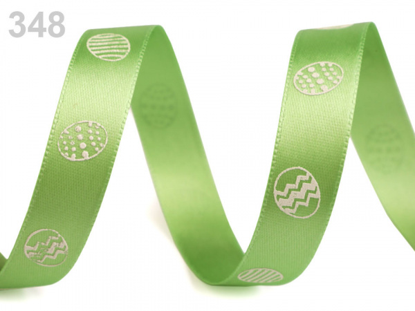 Velikonoční saténová stuha vajíčka šíře 15 mm