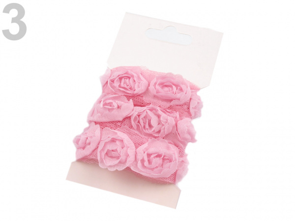 Prýmek na tylu šíře 20 mm s růžemi