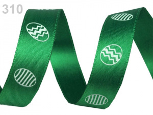 Velikonoční saténová stuha vajíčka šíře 15 mm