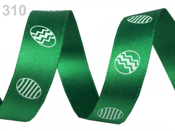 Velikonoční saténová stuha vajíčka šíře 15 mm