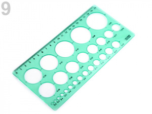 Plastová šablona kruhy