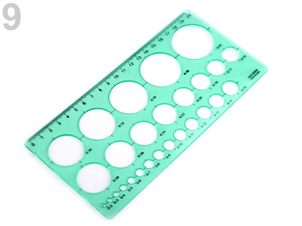 Plastová šablona kruhy