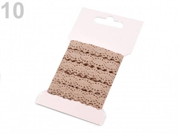 Bavlněná krajka šíře 12 mm paličkovaná