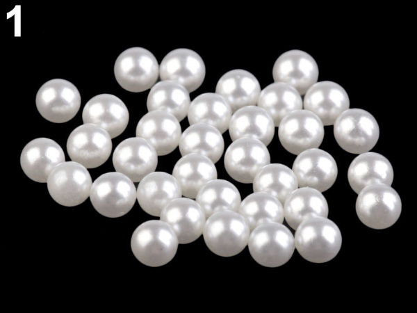 Perly / korálky Ø6 mm k nýtování