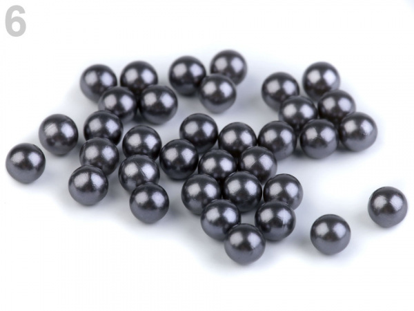 Perly / korálky Ø6 mm k nýtování