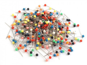 Špendlíky s plastovou hlavičkou délka 37 mm