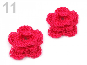Háčkovaná květina Ø30-40 mm