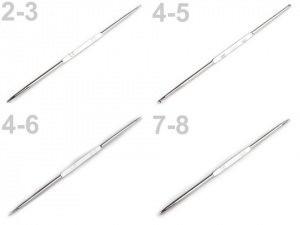 Oboustranný háček Rose na háčkování vel. 2-8