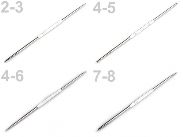 Oboustranný háček Rose na háčkování vel. 2-8