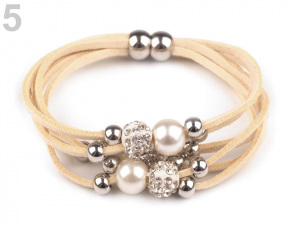 Náramek s korálky víceřadý