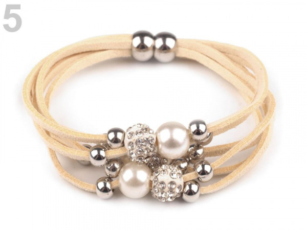 Náramek s korálky víceřadý