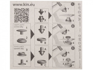 Kovové druky Ø15 mm barevný lak